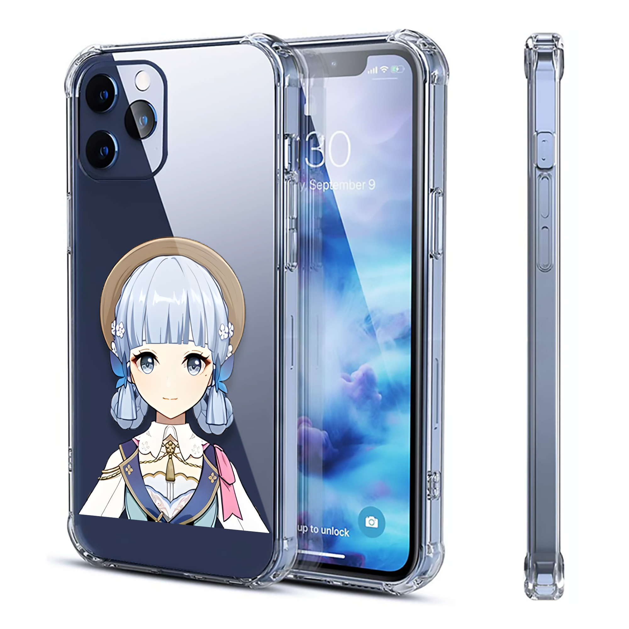 げんし神 神里綾華 神宮寺レン genshin Kamimiya Ren 【iPhone 12シリーズ対応】透明スマホケース（クリアソフトケース）